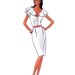 40% OFF COUPON SALE - Simplicity 9012 Portrait Collar Dress Pattern - Straight / Flared Skirt - Size 12 Uncut