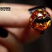 Halloween Jewelry Ring Resin Bat Silhouette Glitter Orange & Black Spooky Cute Adjustable Size ...by isewcute