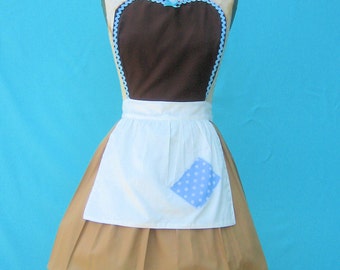 apron CINDERELLA Work APRON Princess style womens full Apron from Lover Dovers