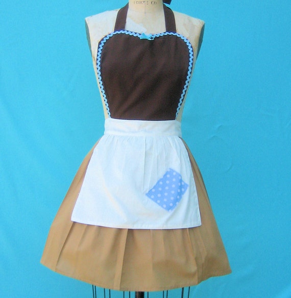 apron CINDERELLA  Work APRON  Princess style  womens full Apron from Lover Dovers