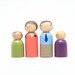 Wooden Peg Dolls The San Diego Family // Spring Colors // Ready to Ship - Heirloom Toy wooden people dolls