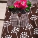 Women's A Line skirt, dandelion, brown, cream, pocket, vintage button, knee length, skirt size women's 2-24