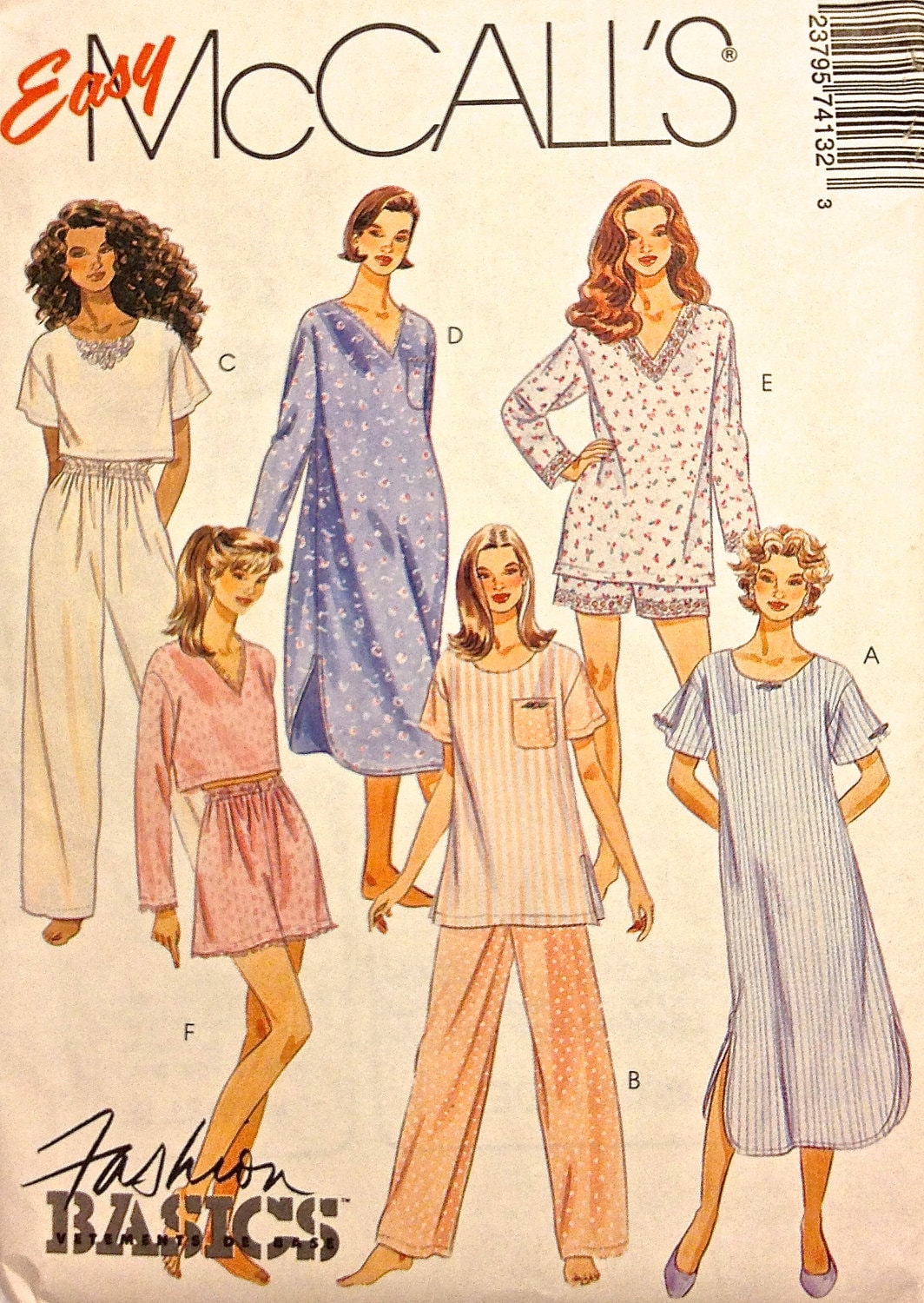 SLEEPWEAR Sewing Pattern Easy Nightshirt & Pajamas PJs