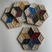 Coasters Quilted Mug Mats Fabric Coasters Rustic Primitive Country Decor Farmhouse Decor Kitchen Housewares Scrappy Star Patchwork