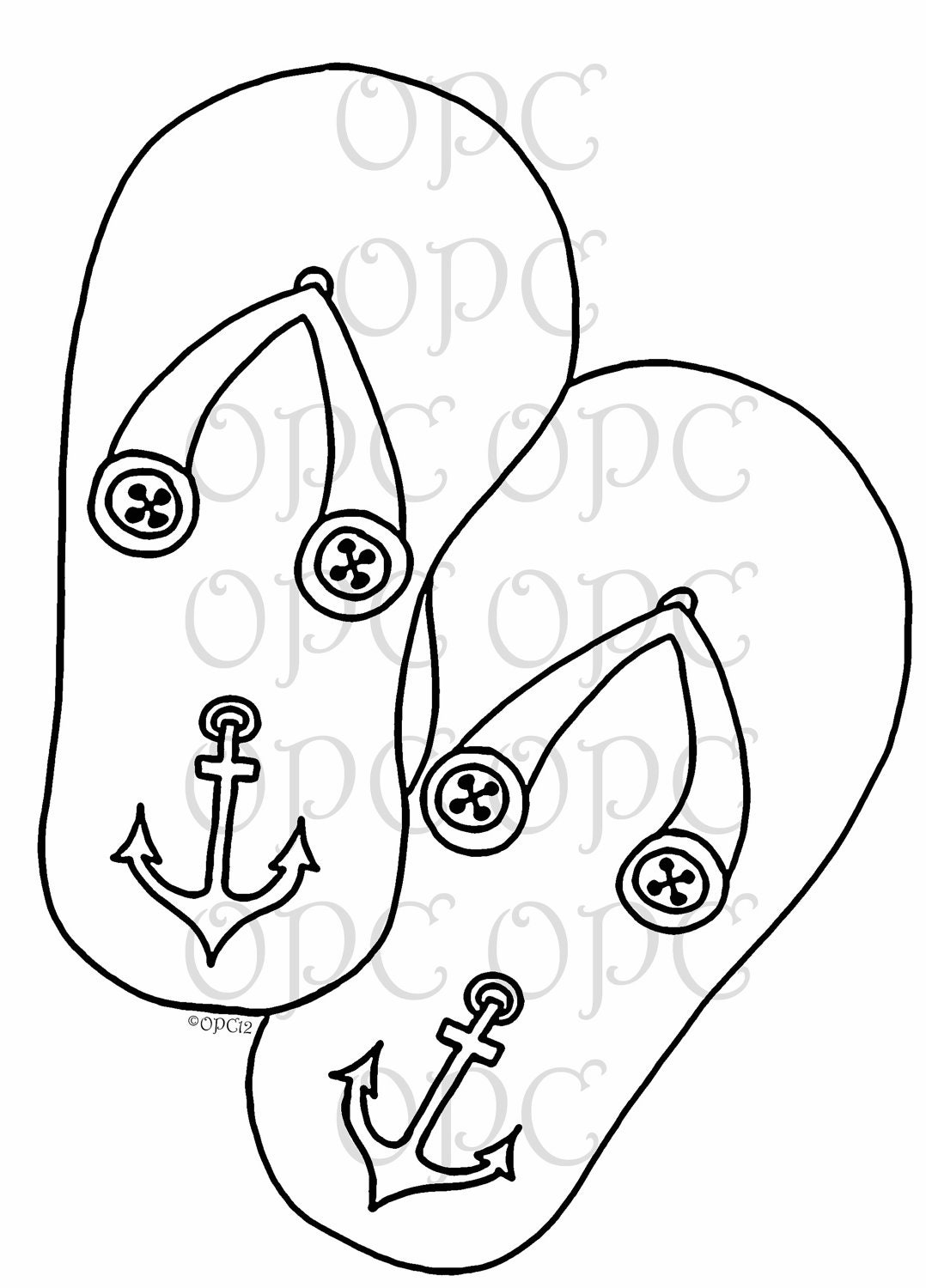 Download Flip Flop Pages Printable Coloring Pages