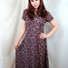 Vintage 80s All That Jazz Floral Grunge Maxi Dress
