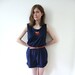 SUMMER SALE Vintage 80s In the Navy Sailor Romper