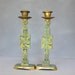 Vintage Sabbath Candle Holders Set of 2 / Candle Sticks with 12 Tribes of Israel and Faux Verdigris Patina, Judaica of Israel