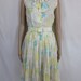 1960s Madmen White Floral Summer Dress with Bow