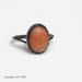 Antique Sterling SIlver Scottish Pebble Agate Ring