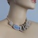 Off White Crochet Necklace - Crochet Jewelry - Summer Fashion - Blue Agate Stone