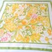 Daffodil Floral Scarf, Waterproof Sunny Citrus Yellow, Pink, Lime Green, From Avon, 1978