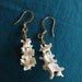 Golden - Snake vertebra earrings on gold plated hoops