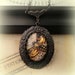 Goth Moth Necklace Butterfly Jewelry Yellow Butterfly Glass Pendant Necklace Gothic Jewelry