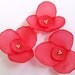 Artificial flowers, Fabric flowers, Pink fabric flowers 3 pcs.