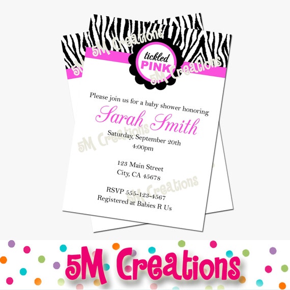 Birthday Invitations Tickled Pink 10