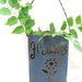 Vintage Metal Basket-Flower-Planter-Denim Blue-Vase-Planter-Rustic-Country-Shabby-Farmhouse