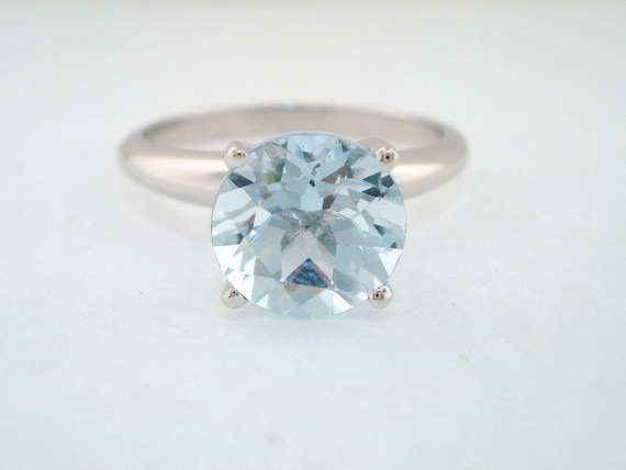 2 carat aquamarine engagement rings