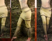 Limited Edition Organic Cotton & Coir blend  leggings with built in pocket skirt- yoga pants