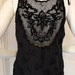 1980/90's black bohemian style layering adjustable tie straps camisole tank top sz S/M