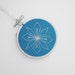 RESERVED FOR JESSICA - Tiffany Blue and Silver Snowflake 3" Embroidery Hoop Christmas Ornament