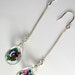 LP 663 Reserved for W One Of A Kind Candy-Colored Pieces Of Ruby,Emerald And Sapphire Fused With Crystal Quartz Earrings