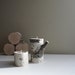 natural white birch wood candle holders - set of 2