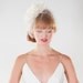 Bridal Fascinator Headpiece with Birdcage Veil and Flower