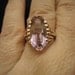 Large 14k Solid GOLD AMETRINE 14 k kt 18mm x 10mm Gemstone Purple Lavender 4.5 grams RING Large Size 7