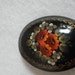 Russian Black Lacquer Signed Brooch Pin