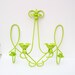 Metal Candle Sconce Wall Mounted Candle Holders / Wall Hanging / Upcycled / Retro Glam / Lime Green