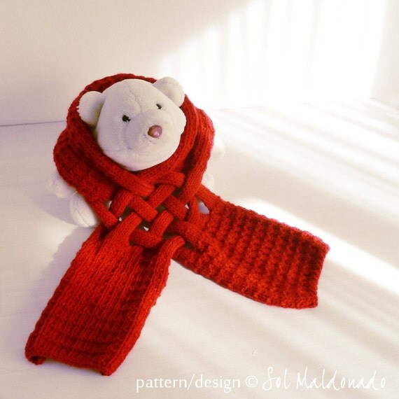 Items similar to Christmas Scarf Knit Pattern - Weave Scarf PDF ebook how to ...