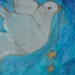 Silk Painting of Peace Dove by The Silk Maid
