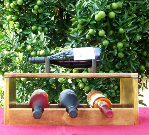 Wine Rack Handcrafted Wood Wine Bottle Rack Christmas Gift