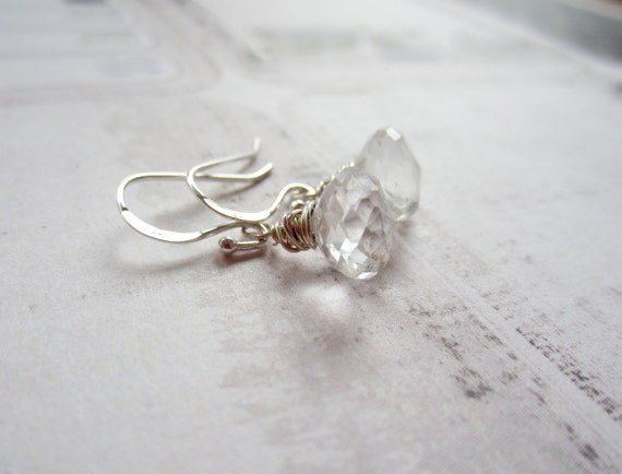 Clear Rock Crystal Earrings Swedish Jewelry by DesignByThyll