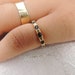 Vintage Elephant hair ring, single strand wrapped in gold, thin gold ring