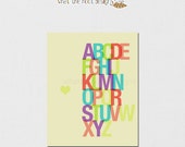 items similar to printable colorful alphabet print 8x10