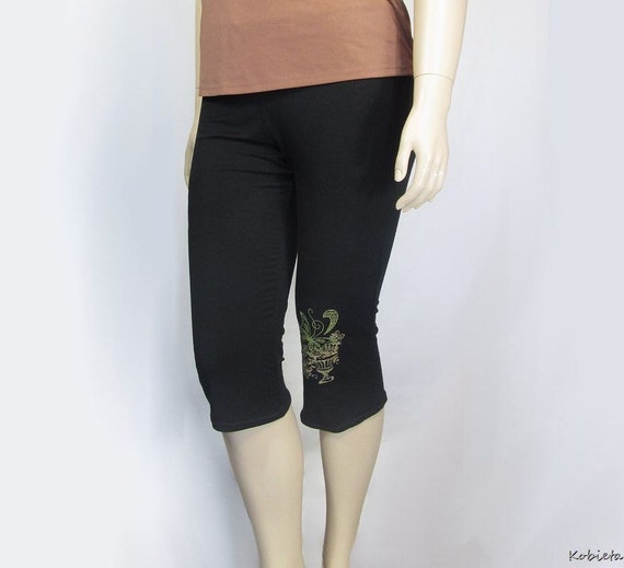 Plus Size Womens Cropped Yoga by shopkobieta on Etsy