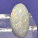 Snow White Australian Opal Stone Cabochon 15 mm x 8 mm 3.5 carats