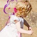 Woodland Fairy Crown- Deep pink in woven willow - Ribbon Garland or Circlet for Costume or Photography prop