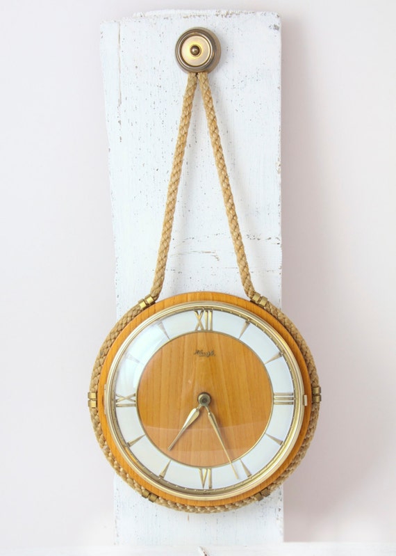 Vintage Kienzle Wall Clock Nautical Rope German Art Deco