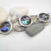 Vintage bracelet, RIO de Janiero reverse painted glass butterfly wing jewelry