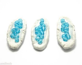 Sky Blue Fire Polished Czech Bead 6mm (35) Polish Faceted Glass last