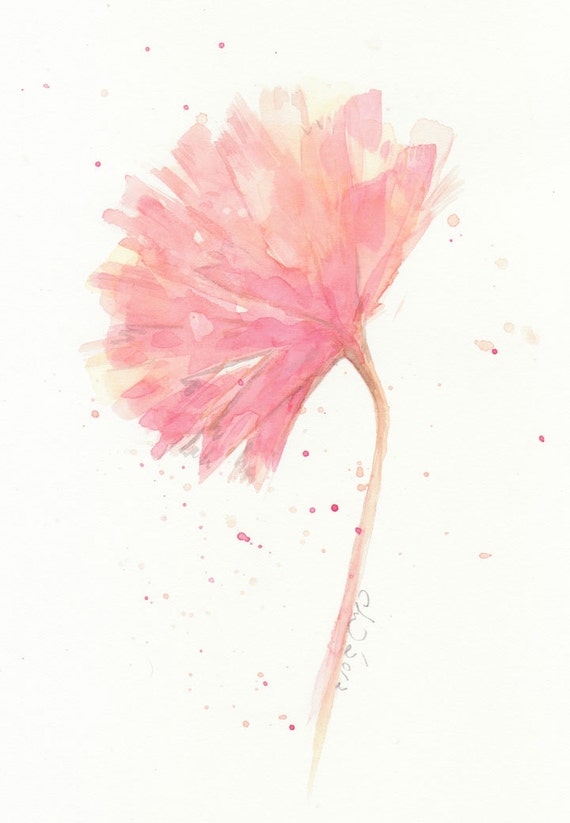 Flower flower painting Watercolor Pink Carnation