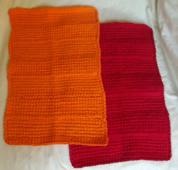 Hand crocheted dish towels from cotton yarn by karenwoodworth