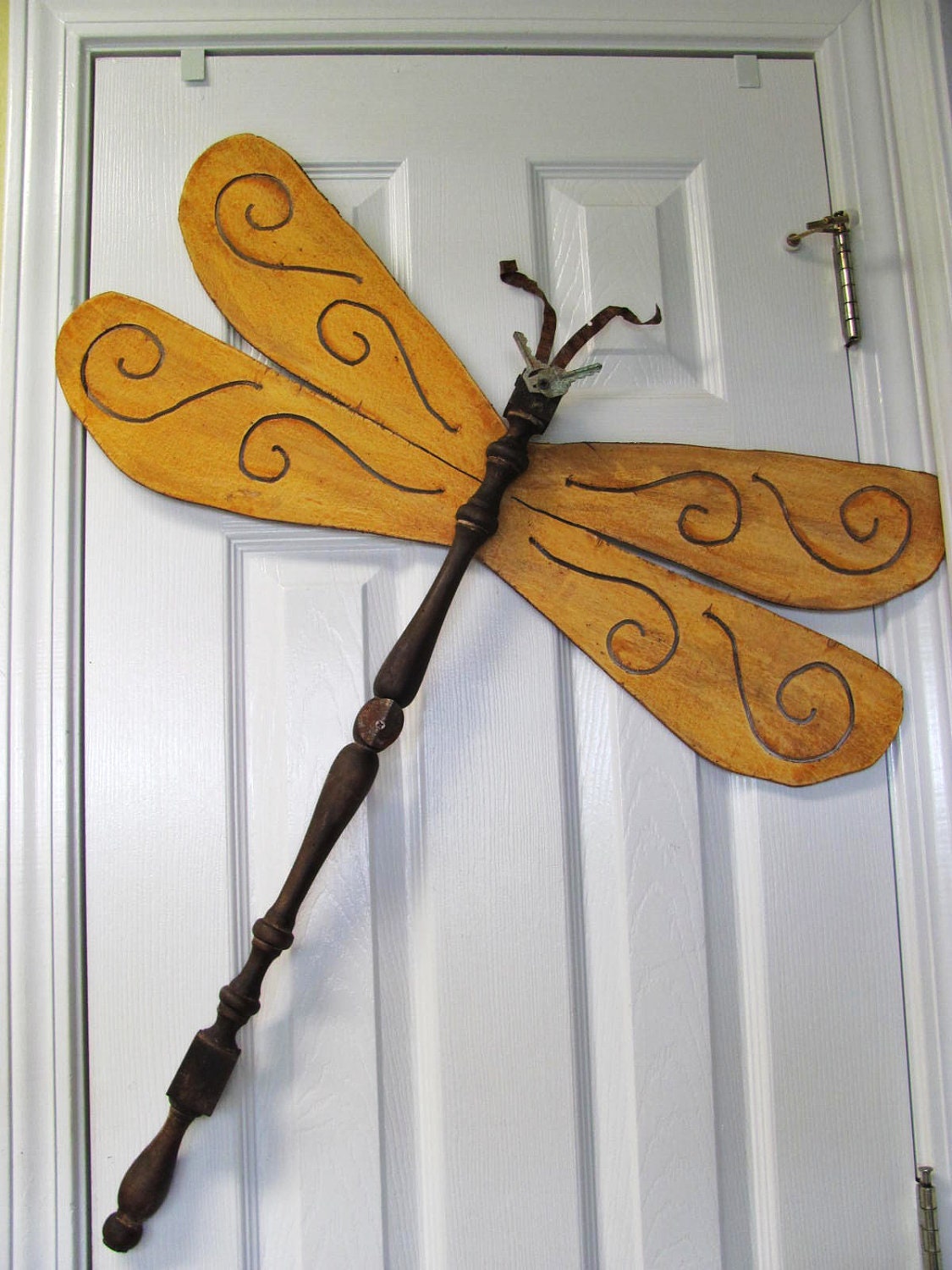 Table Leg Dragonfly Wall or Garden Art by LucyDesignsonline