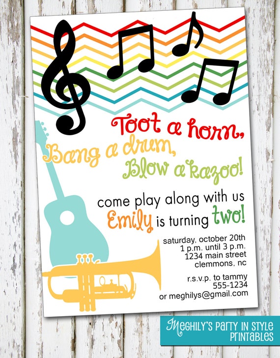 Musical Themed Invitations 2