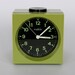 Vintage German mechanical alarm clock from Ruhla. Green. East Germany. Made in GDR.
