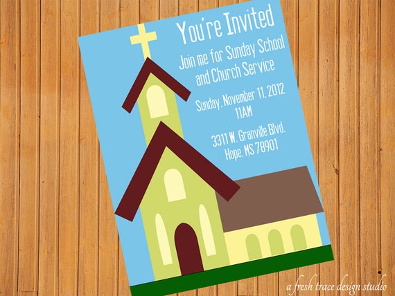 Sunday School Invitations Free 1