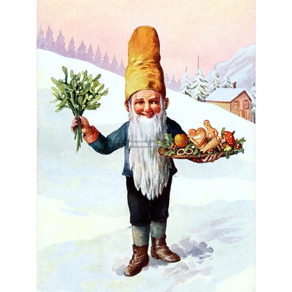 christmas gnome fabric carries mistletoe and gifts holiday christmas gnome fabric carries mistletoe and gifts holiday